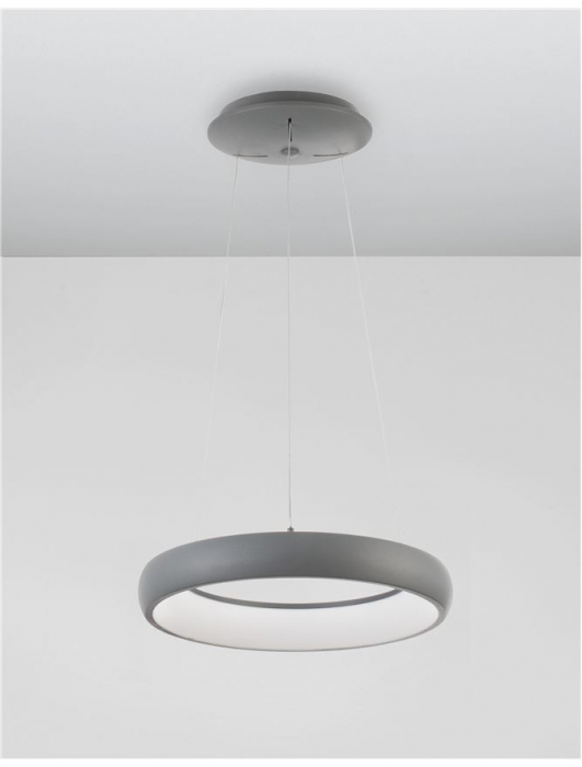 8105619 Lustra Nova Luce ALBI LED 32W 1950lm 3000K Aluminium & Acrylic Sandy Gray Dimabil Triac IP20 [3]