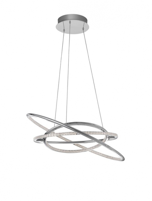 8107401 Lustra Nova Luce LIVORNO LED 53W 5071lm 3000K Aluminium & Acrylic Chrome Nedimabil IP20 [3]