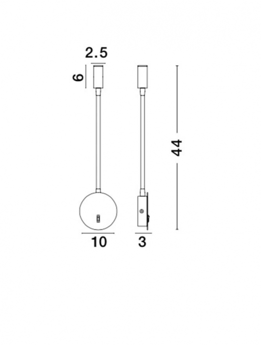 8140321 Aplica Nova Luce JACO LED 3W 190lm 3000K IP20 Aluminium White Adjustable Switch On/Off [3]