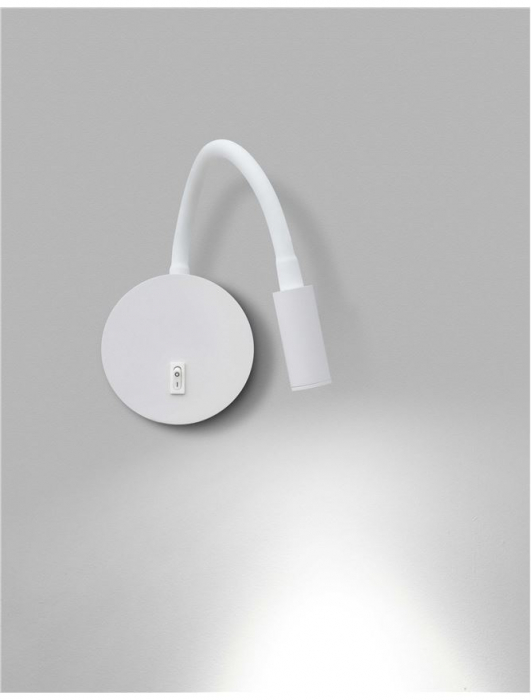 8140321 Aplica Nova Luce JACO LED 3W 190lm 3000K IP20 Aluminium White Adjustable Switch On/Off [2]
