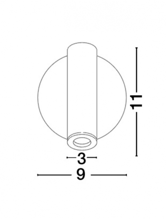 8140523 Aplica Nova Luce LAREDO LED 3W 190lm 3000K Aluminium Black Nedimabil IP20 [2]