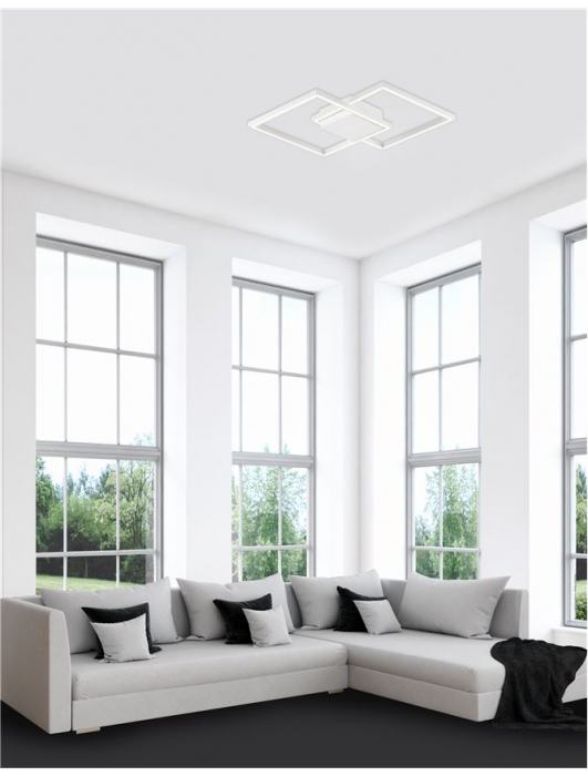 8160162 Plafoniera Nova Luce BILBAO LED 25W 1600lm 3000K IP20 Aluminiu/Acril White [2]