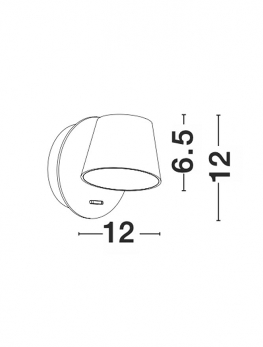 8223602 Aplica Nova Luce AMADEO LED 6W 528lm 3000K IP20 Aluminium Acril  Black  Switch On/Off [2]