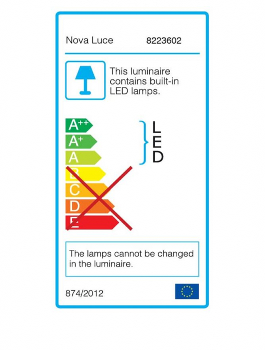 8223602 Aplica Nova Luce AMADEO LED 6W 528lm 3000K IP20 Aluminium Acril  Black  Switch On/Off [4]
