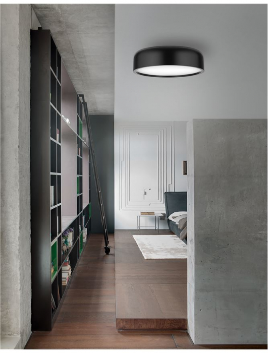 826809 Plafoniera Nova Luce PERLETO E27 2x12W   Metal & Acrylic  Matt White  IP20 [2]