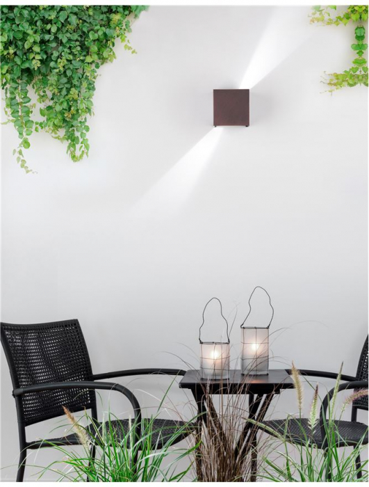847406 Aplica Nova Luce COMO LED 2x3W 510lm 3000K IP54 Aluminium Antique Brown Adjustable Beam [4]
