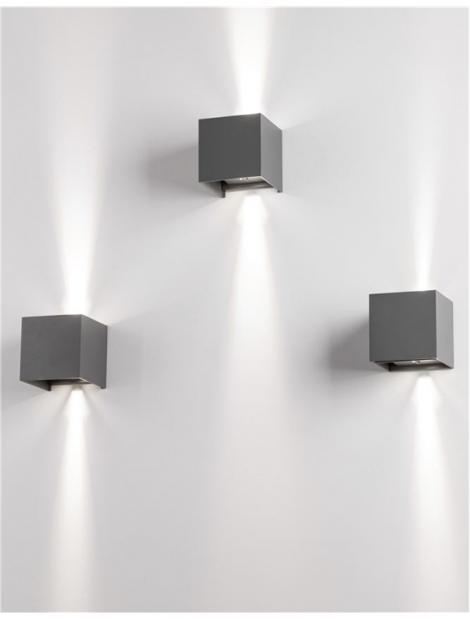 847407 Aplica Nova Luce COMO LED 2x3W 510lm 3000K IP54 Aluminium Dark Gray Adjustable Beam [4]