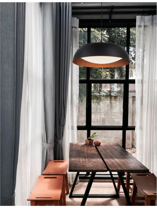 86009 Lustra Nova Luce LANDON LED 41W 3603lm 3000K Copper Black Dimabil Triac IP20 [2]