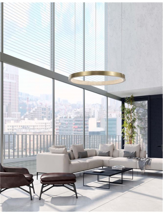 86016807 Lustra Nova Luce VEGAS LED 23W 1265lm 3000K IP20 Aluminiu/Acril Antique Brass [5]