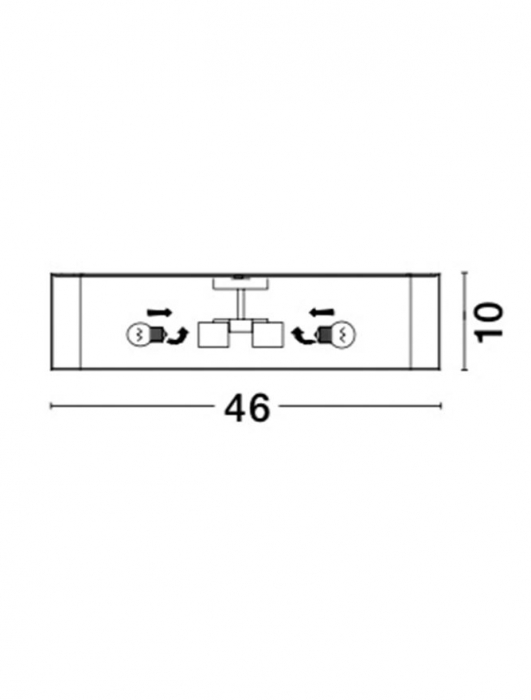 866607 Plafoniera Nova Luce RAGU E27 4X10W lm  IP20 Metal Acril Matt Black/White [2]
