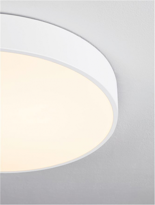 9001534 Plafoniera Nova Luce HADON LED 30W 1725lm 3000K Aluminium Sandy White Steel & Acrylic IP20 [6]
