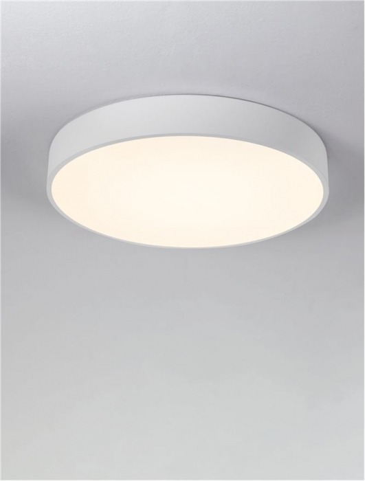 9001534 Plafoniera Nova Luce HADON LED 30W 1725lm 3000K Aluminium Sandy White Steel & Acrylic IP20 [2]