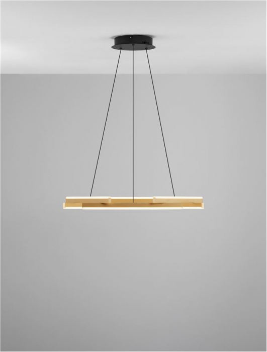 9005652 Lustra Nova Luce HYDE LED 38W 2046lm 3000K Aluminium & Acrylic Brushed Gold & Black Dimabil Triac IP20 [3]