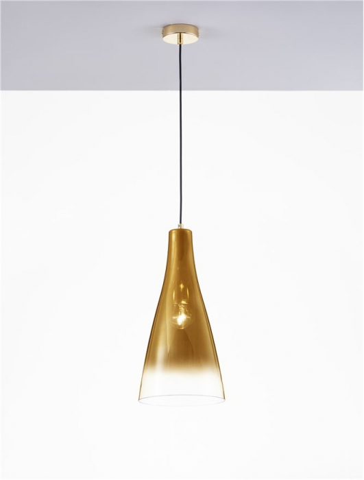 9009230 Pendul Nova Luce LIVTAR E27 1x12W   Metal & Glass Gold  IP20 [3]
