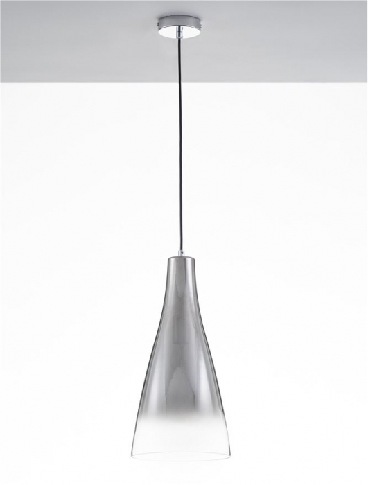 9009231 Pendul Nova Luce LIVTAR E27 1x12W   Metal & Glass Chrome  IP20 [3]