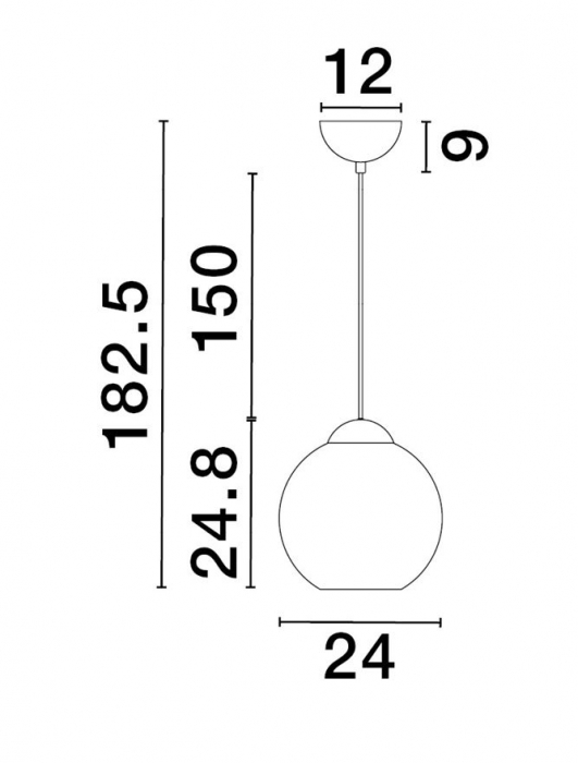 9009240 Pendul Nova Luce MIDORI E27 1x12W   Metal & Glass Brass Gold  IP20 [5]
