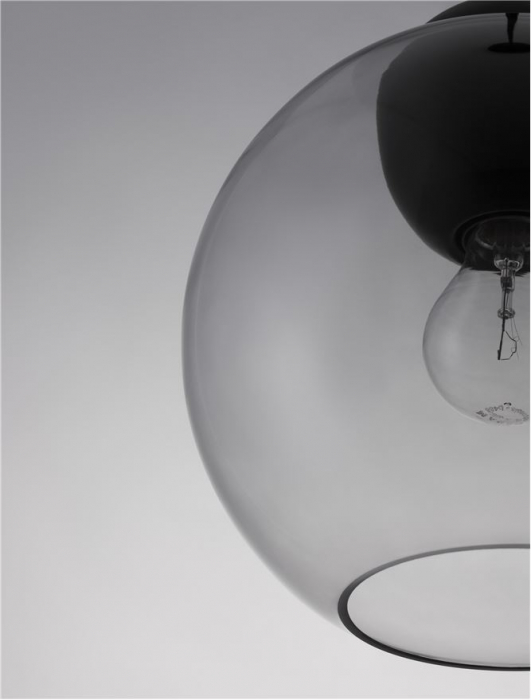 9009241 Pendul Nova Luce MIDORI E27 1x12W   Metal & Glass Matt Black  IP20 [4]