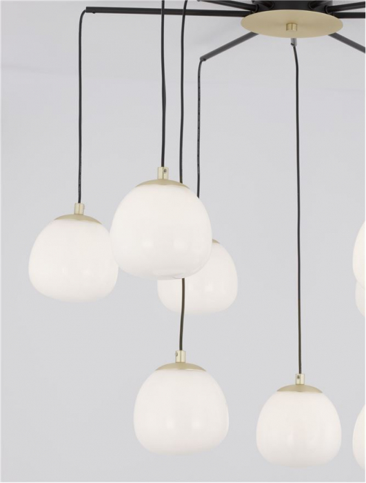 9009260 Lustra Nova Luce THE EGG G9 8x5W   Metal Gold & Black  IP20 [4]