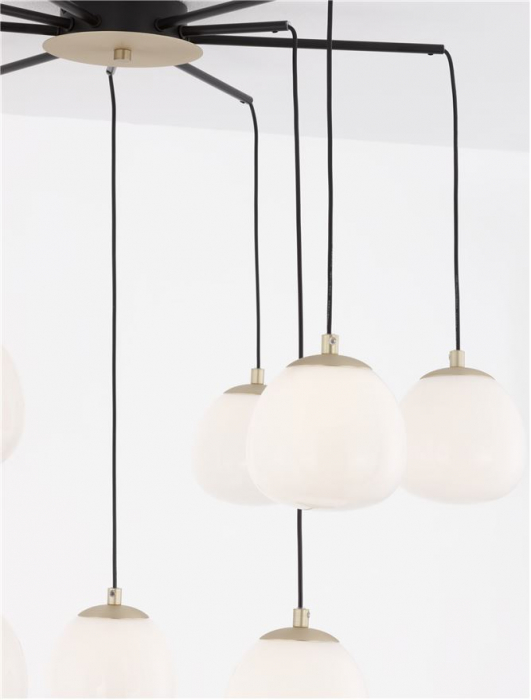 9009260 Lustra Nova Luce THE EGG G9 8x5W   Metal Gold & Black  IP20 [2]