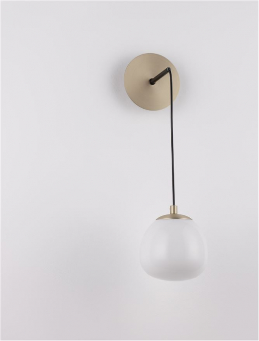 9009262 Aplica Nova Luce THE EGG G9 1x5W   Metal Gold & Black  IP20 [3]