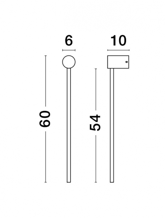 9009323 Aplica Nova Luce SYNTHESI LED 17W 777lm 3000K Aluminium & Acrylic Sandy White Nedimabil IP20 [2]