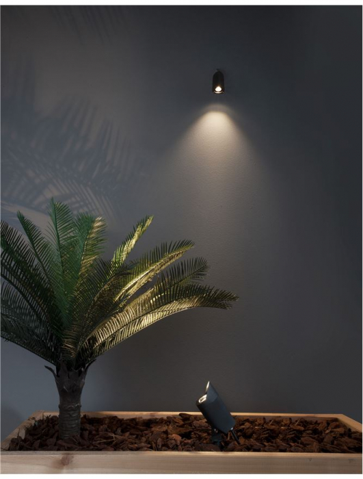 9010002  Nova Luce INSIDE LED 7W 420lm 3000K IP65 Aluminium & Glass Sandy Black Beam 24 degree [4]