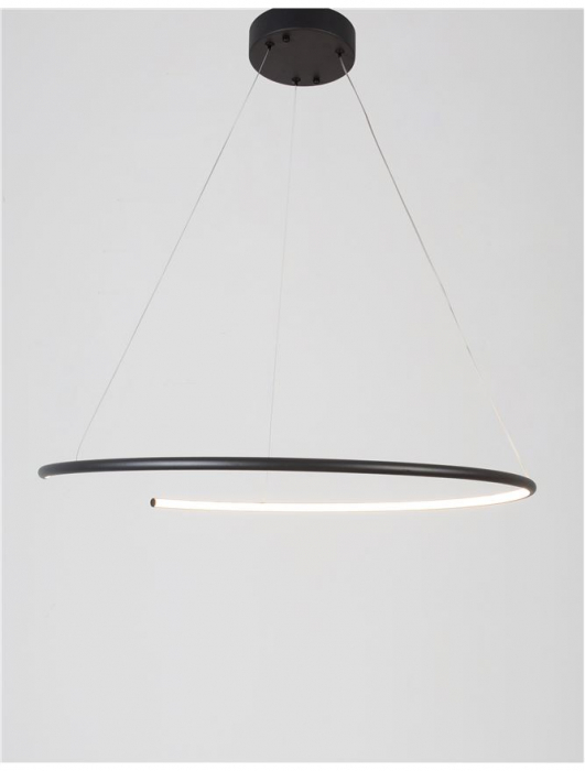 9010023 Lustra Nova Luce BREDA LED 29W 1480lm 3000K Aluminium & Acrylic Sandy Black Nedimabil IP20 [3]