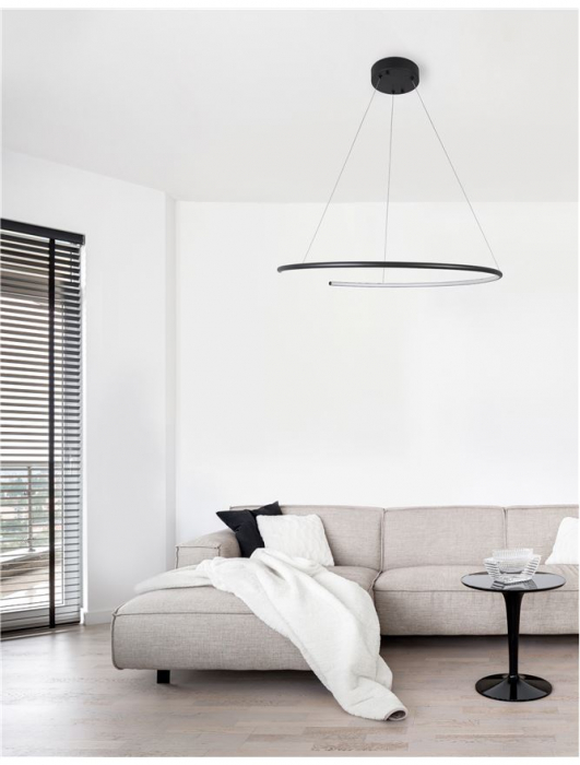 9010023 Lustra Nova Luce BREDA LED 29W 1480lm 3000K Aluminium & Acrylic Sandy Black Nedimabil IP20 [2]