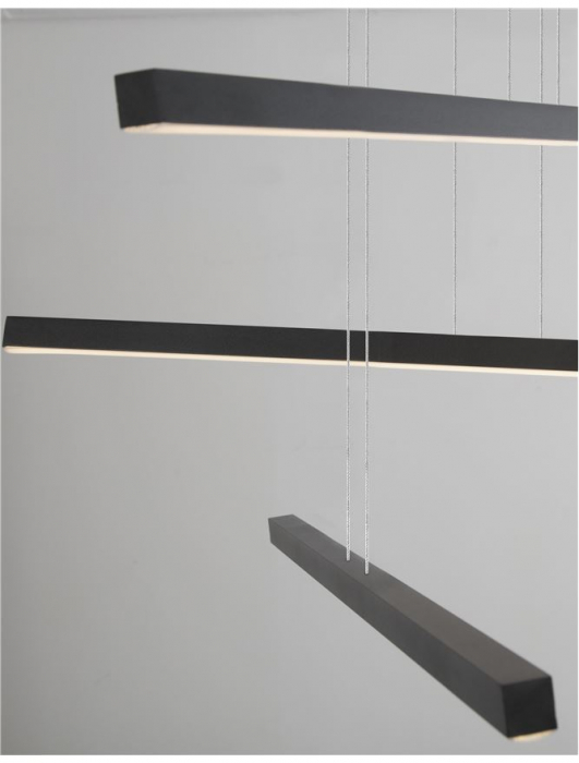 9010033 Lustra Nova Luce LIOR LED 41W 4183lm 3000K  Aluminium & Acrylic Sandy Black Nedimabil IP20 [5]