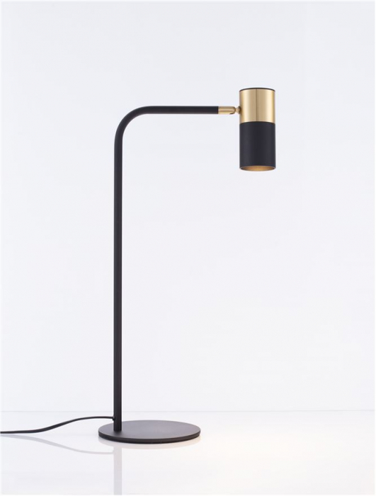 9010225 Veioza Nova Luce PONGO GU10 1x10W   Aluminium Sandy Black & Gold  IP20 [4]