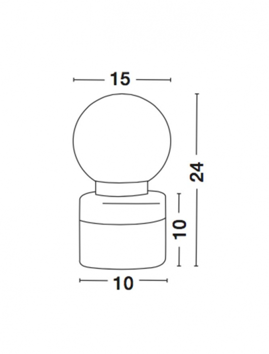 9010264 Veioza Nova Luce JULIET LED E14W IP20 Glass Brass & Gray Metal Base Smoke Gray NOVALUCE [3]