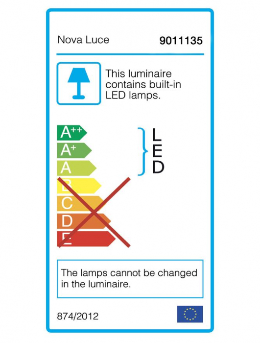 9011135 Aplica Nova Luce CILION LED 19W 1292lm 3000K IP20 Aluminiu/Acril Brass Gold [7]