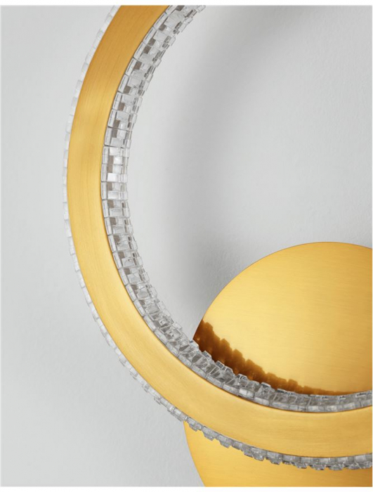 9011135 Aplica Nova Luce CILION LED 19W 1292lm 3000K IP20 Aluminiu/Acril Brass Gold [3]