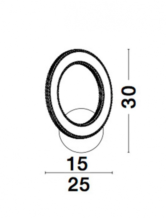 9011135 Aplica Nova Luce CILION LED 19W 1292lm 3000K IP20 Aluminiu/Acril Brass Gold [5]