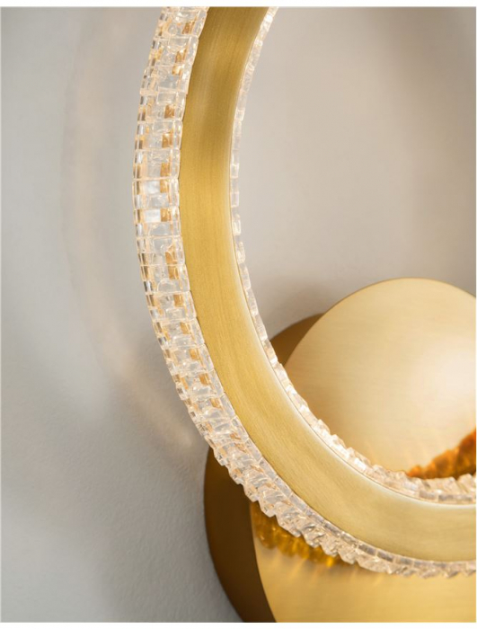 9011135 Aplica Nova Luce CILION LED 19W 1292lm 3000K IP20 Aluminiu/Acril Brass Gold [4]