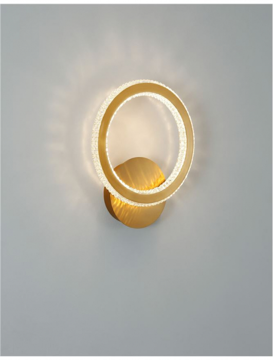 9011135 Aplica Nova Luce CILION LED 19W 1292lm 3000K IP20 Aluminiu/Acril Brass Gold [2]