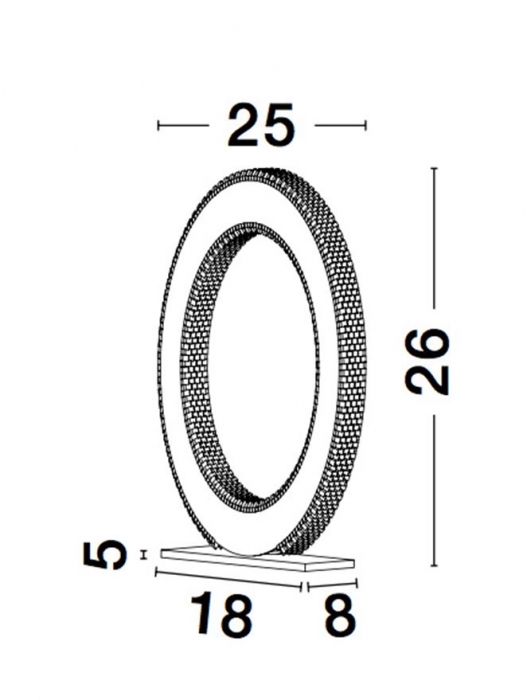 9011136 Veioza Nova Luce CILION LED 20W 1276lm 3000K IP20 Aluminiu/Acril Brass Gold NOVALUCE [6]