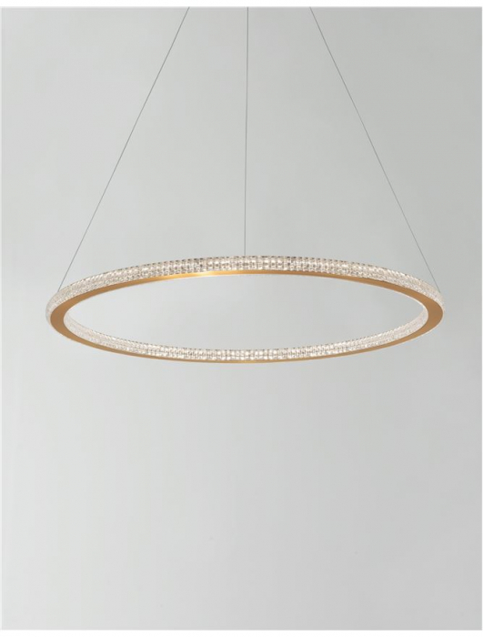 9011138 Suspensie Nova Luce CILION LED 48W 3264lm 3000K IP20 Aluminiu/Acril Brass Gold [2]