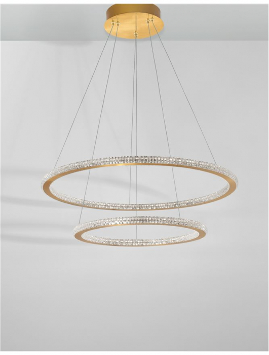 9011139 Suspensie Nova Luce CILION LED 56W 3555lm 3000K IP20 Aluminiu/Acril Brass Gold NOVALUCE [3]