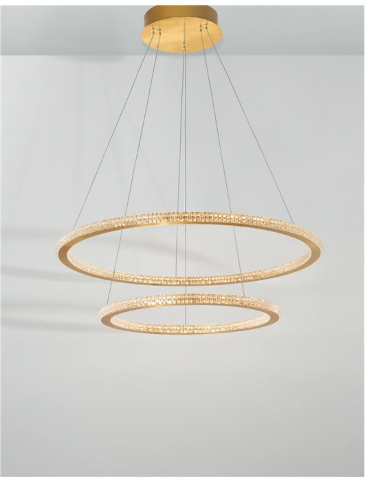 9011139 Suspensie Nova Luce CILION LED 56W 3555lm 3000K IP20 Aluminiu/Acril Brass Gold NOVALUCE [4]