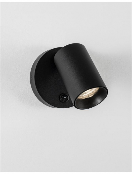 9011922 Aplica Nova Luce NET GU10 1X10W lm  IP20 Aluminium Sandy Black [3]