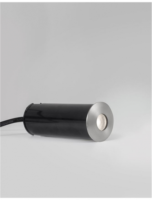 9019212  Nova Luce BANG LED 1W 60lm 3000K IP67 Aluminium Satin Nickel Beam Angle 40 degrees Cable Lenght 1.80m driver 9020170 included [2]