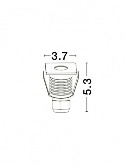 9019213  Nova Luce BANG LED 1W 60lm 3000K IP67 Aluminium Satin Nickel Beam Angle 36 degrees Cable Lenght 1.80m driver 9020170 included [2]