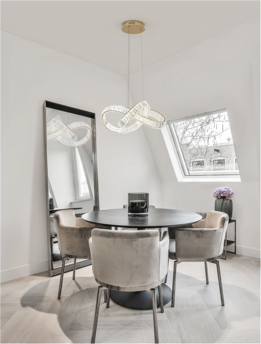 9019722 Lustra Nova Luce CONCETO LED 49W 4075lm 3500K Metal & Crystal Gold Dimabil Triac IP20 [2]