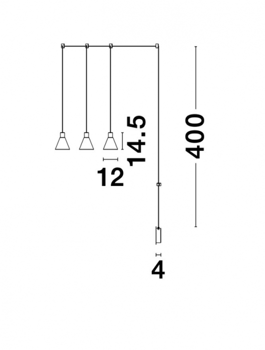 9028813 Suspensie/Aplica Nova Luce MARCE LED 15W 750lm 3000K IP20 Aluminium/Glass Gold [8]