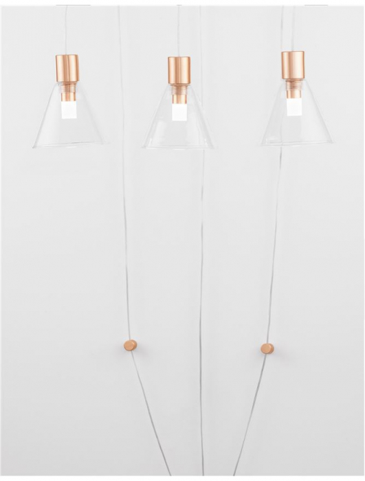 9028813 Suspensie/Aplica Nova Luce MARCE LED 15W 750lm 3000K IP20 Aluminium/Glass Gold [6]