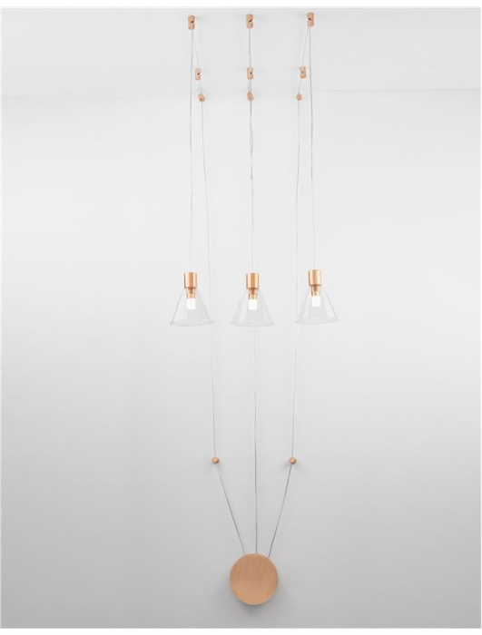 9028813 Suspensie/Aplica Nova Luce MARCE LED 15W 750lm 3000K IP20 Aluminium/Glass Gold [3]