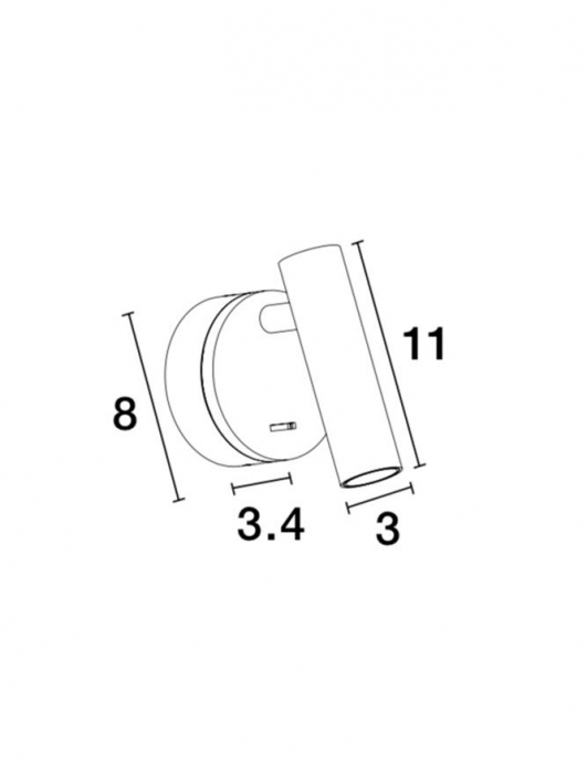 9030203 Aplica Nova Luce CLIP LED 3W 190lm 3000K Aluminium Satin Brass Nedimabil IP20 [8]