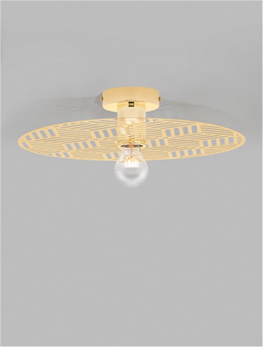 9035971 Plafoniera Nova Luce ERES E27 1x12W   Metal Gold  IP20 [4]