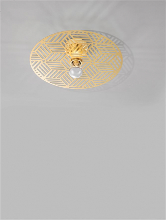 9035971 Plafoniera Nova Luce ERES E27 1x12W   Metal Gold  IP20 [2]